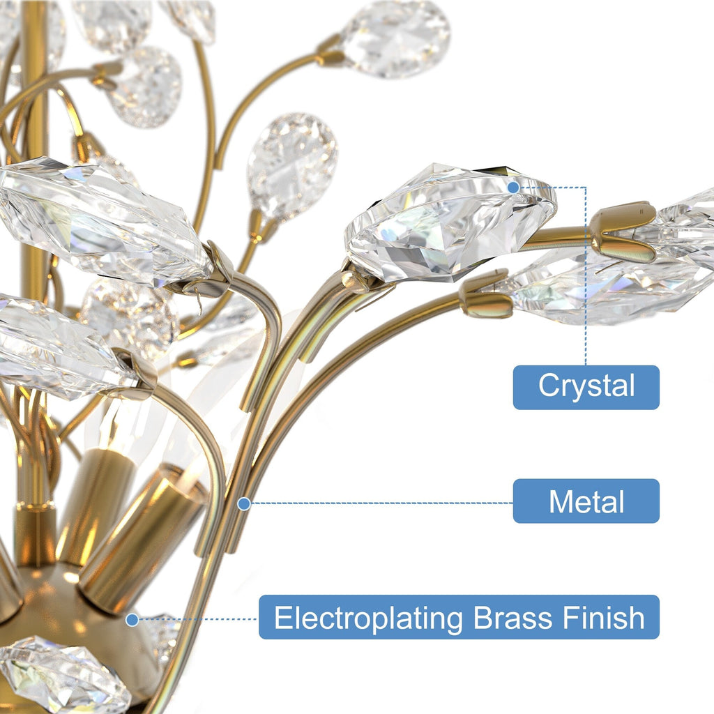 Maxax 4 - Lampadario classico/tradizionale unico con dettagli in cristallo