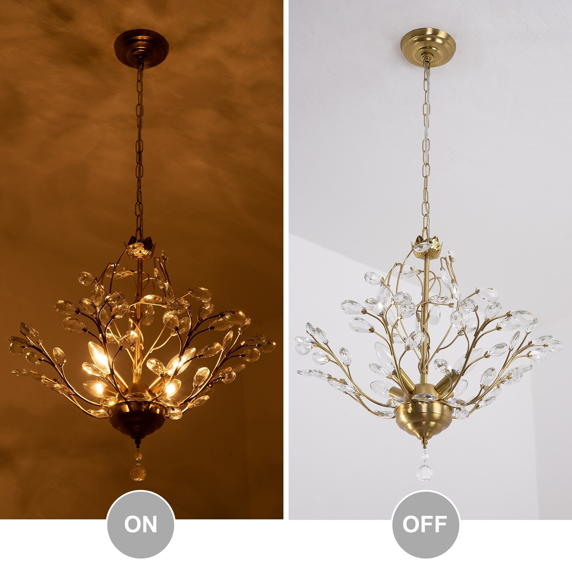 Maxax 4 - Lampadario classico/tradizionale unico con dettagli in cristallo