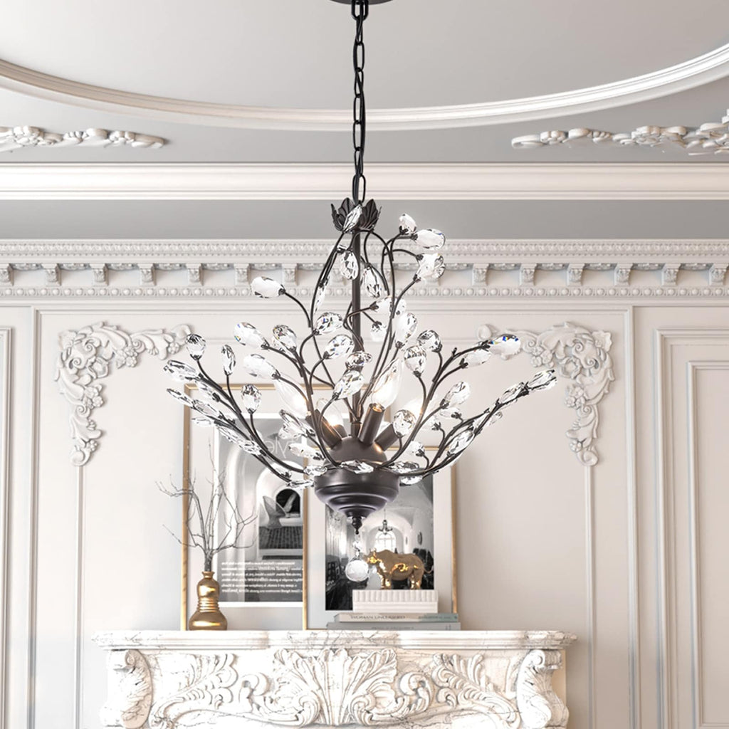 Maxax 4 - Lampadario classico/tradizionale unico con dettagli in cristallo