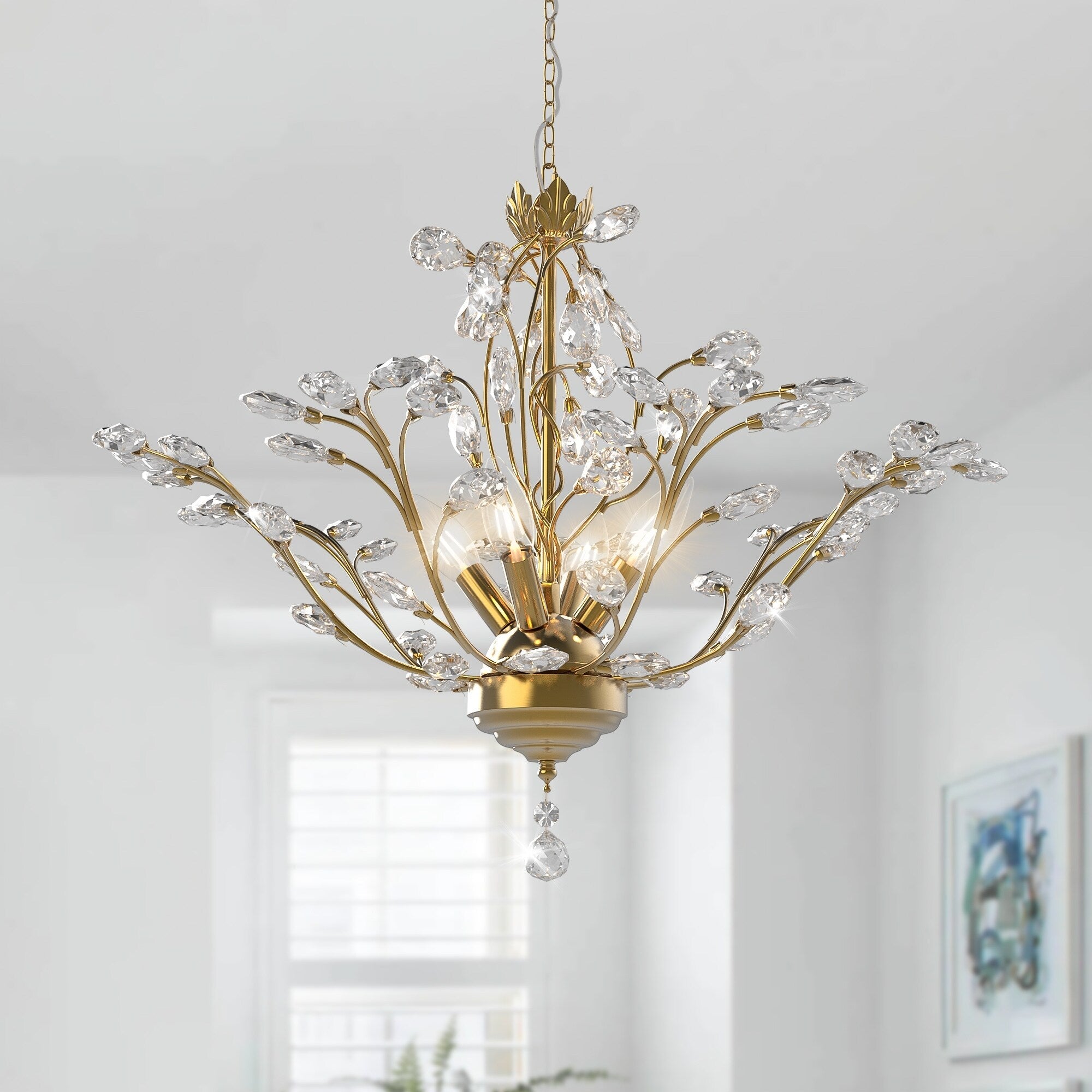 Maxax 4 - Lampadario classico/tradizionale unico con dettagli in cristallo