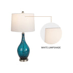 Lampade da tavolo USB in vetro (set da 2) Lampada da comodino moderna