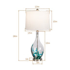 Lampade da tavolo USB in vetro (set da 2) Lampada da comodino moderna