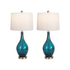 Lampade da tavolo USB in vetro (set da 2) Lampada da comodino moderna
