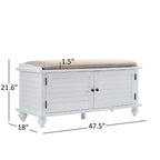 Panca contenitore con anta a persiana e cuscino in velluto Maybelle di iNSPIRE Q Classic