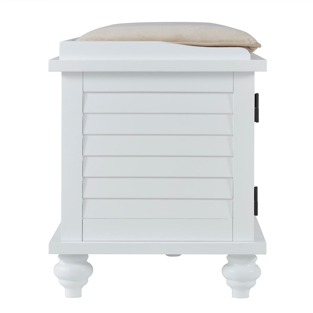 Panca contenitore con anta a persiana e cuscino in velluto Maybelle di iNSPIRE Q Classic