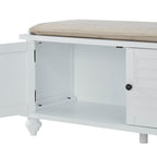 Panca contenitore con anta a persiana e cuscino in velluto Maybelle di iNSPIRE Q Classic