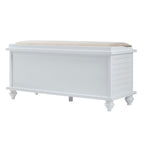 Panca contenitore con anta a persiana e cuscino in velluto Maybelle di iNSPIRE Q Classic
