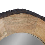 Specchio da parete rotondo in legno con bordo vivo Meredith di River of Goods - 30,5 x 1 x 30,5