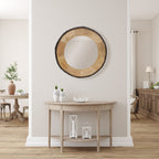 Specchio da parete rotondo in legno con bordo vivo Meredith di River of Goods - 30,5 x 1 x 30,5