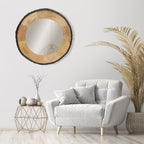 Specchio da parete rotondo in legno con bordo vivo Meredith di River of Goods - 30,5 x 1 x 30,5
