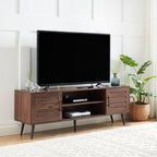 Mobile TV moderno di metà secolo per TV fino a 70 pollici, console multimediale per l'intrattenimento - 20,5'' A x 59'' L x 15,5'' P