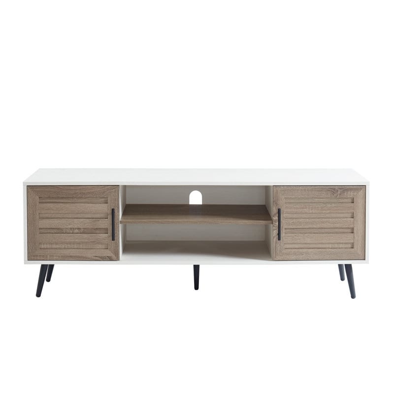 Mobile TV moderno di metà secolo per TV fino a 70 pollici, console multimediale per l'intrattenimento - 20,5'' A x 59'' L x 15,5'' P