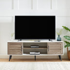 Mobile TV moderno di metà secolo per TV fino a 70 pollici, console multimediale per l'intrattenimento - 20,5'' A x 59'' L x 15,5'' P