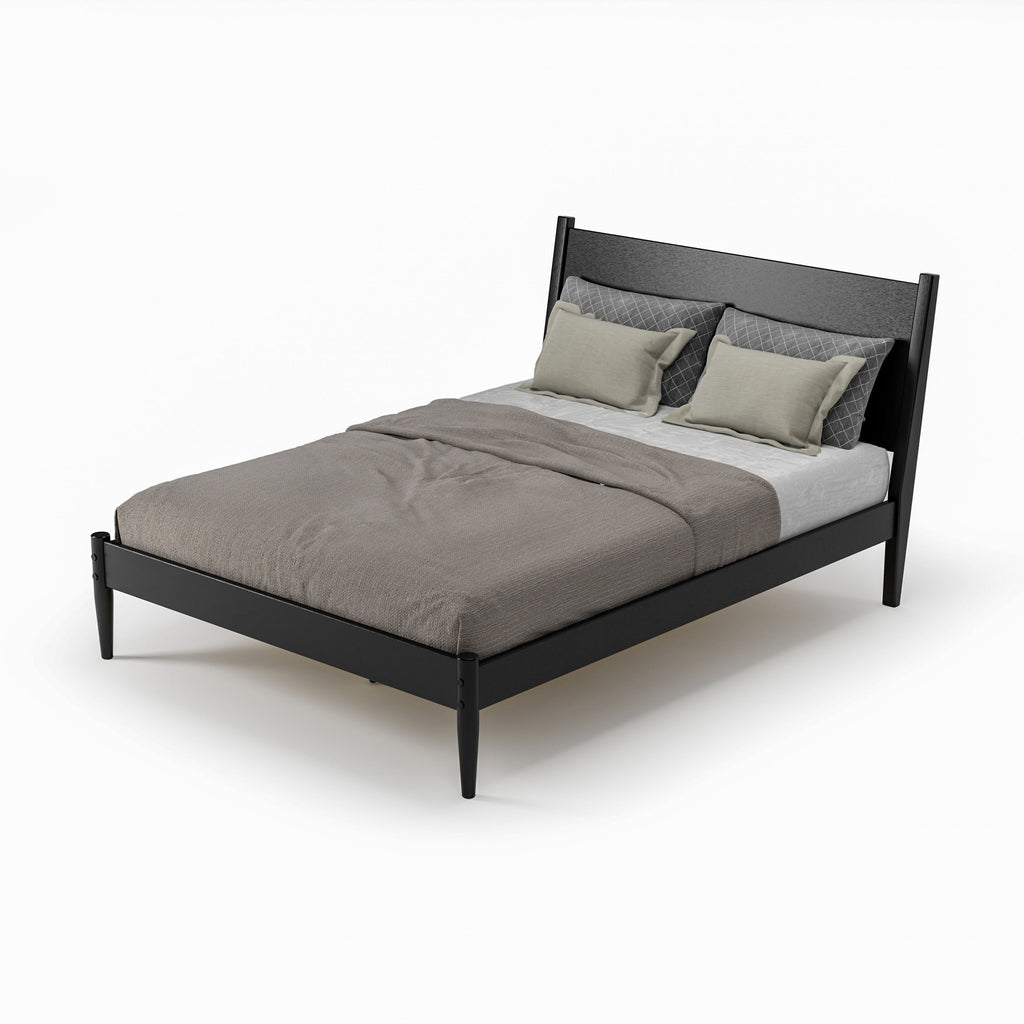 Letto a pannelli di metà secolo