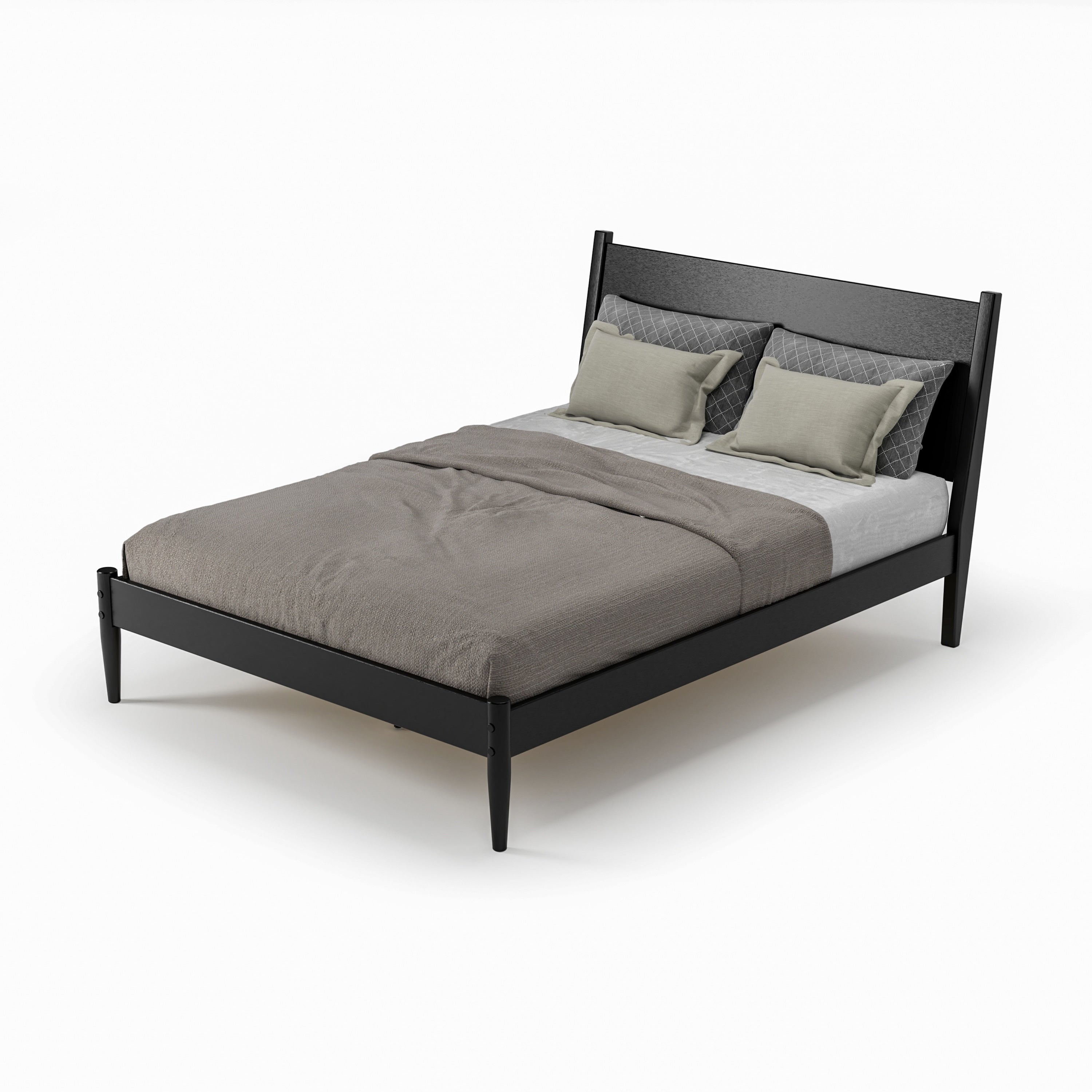 Letto a pannelli di metà secolo