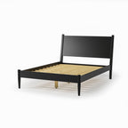 Letto a pannelli di metà secolo