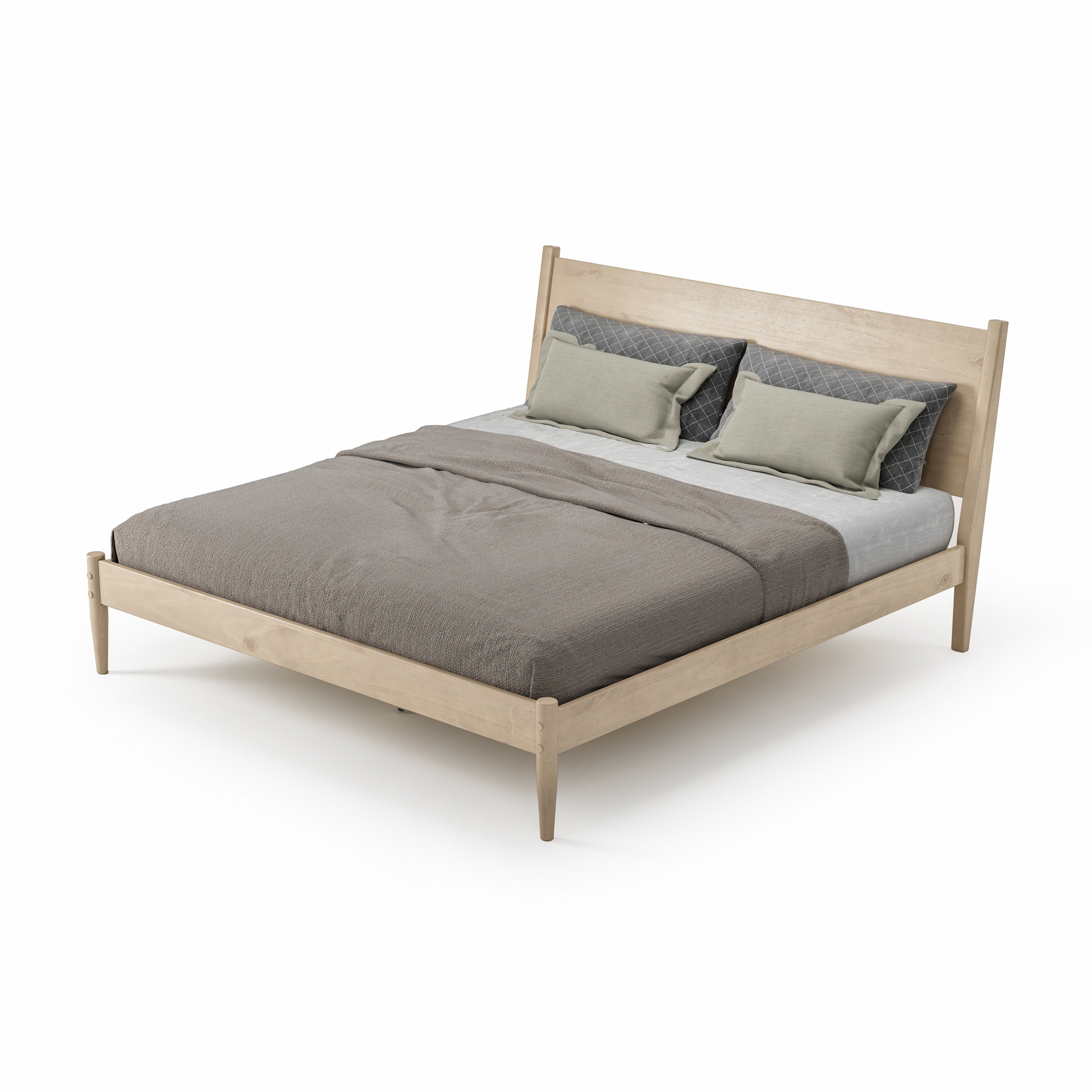 Letto a pannelli di metà secolo