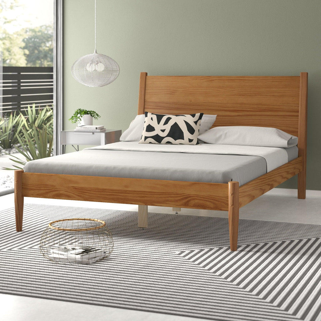 Letto a pannelli di metà secolo