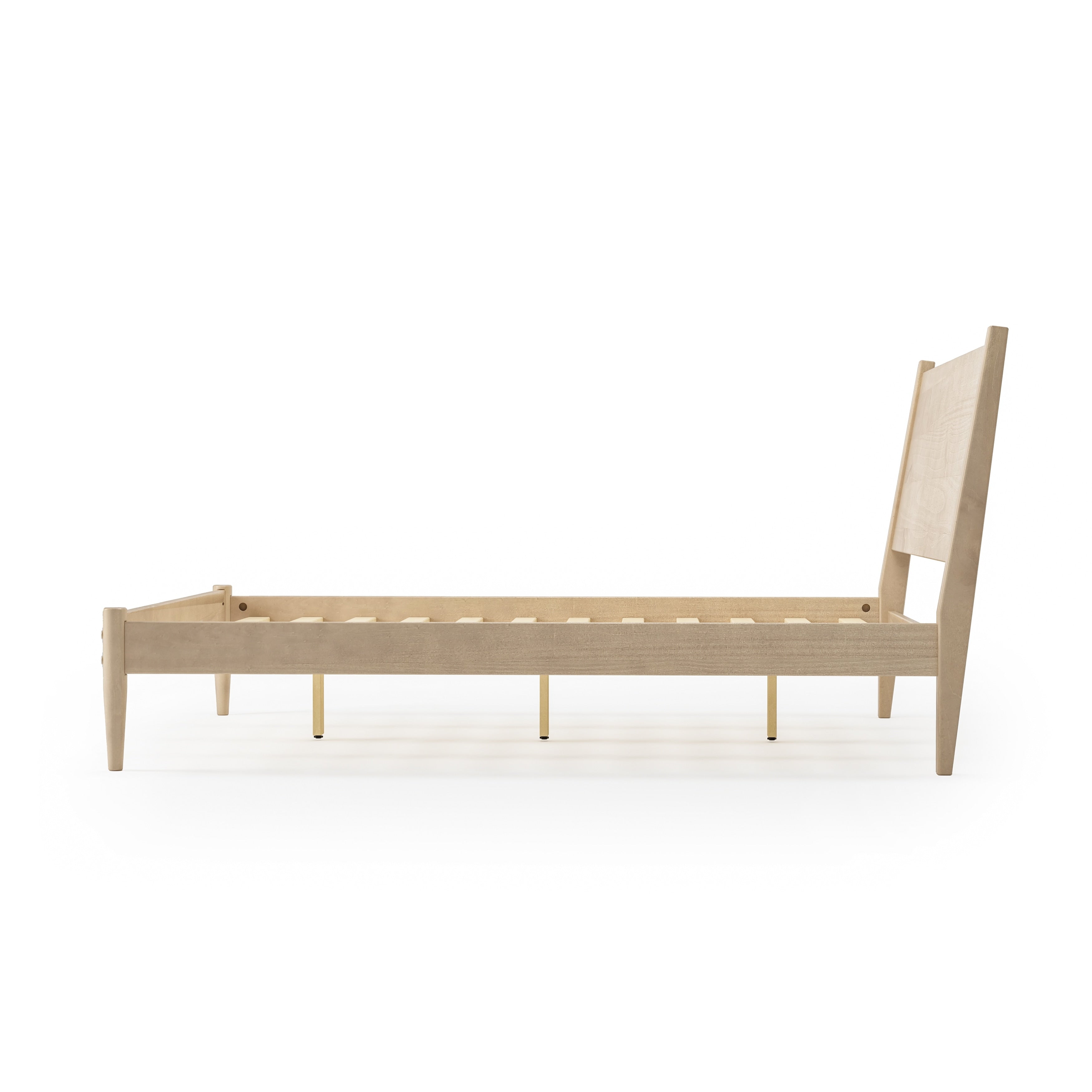 Letto a pannelli di metà secolo