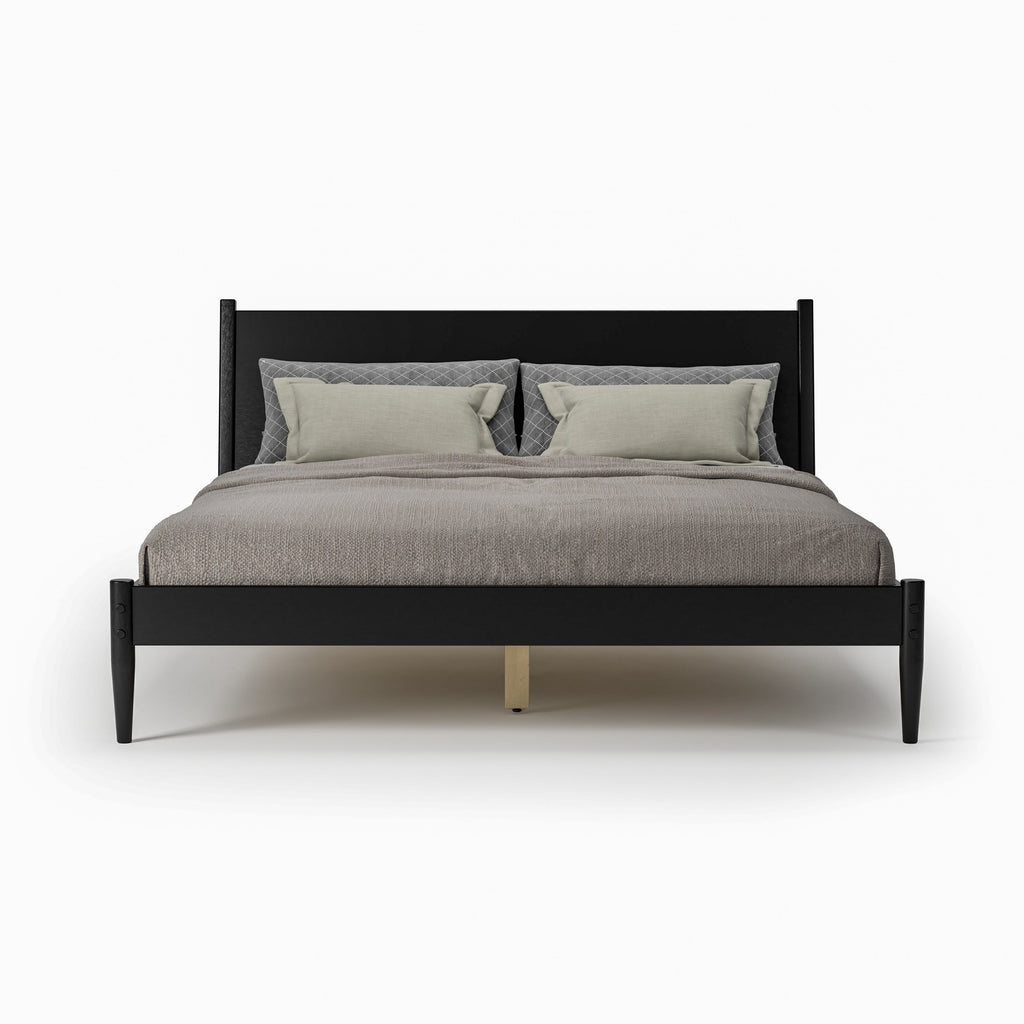 Letto a pannelli di metà secolo