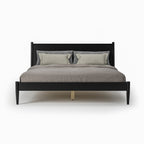 Letto a pannelli di metà secolo