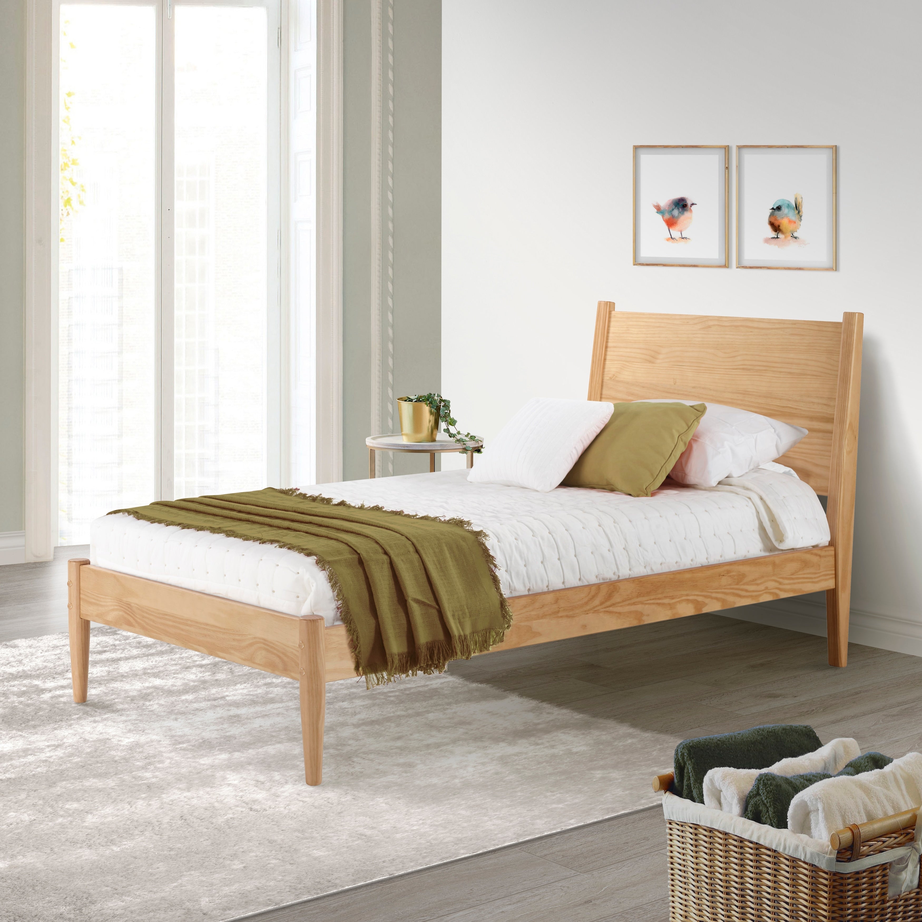 Letto a pannelli di metà secolo