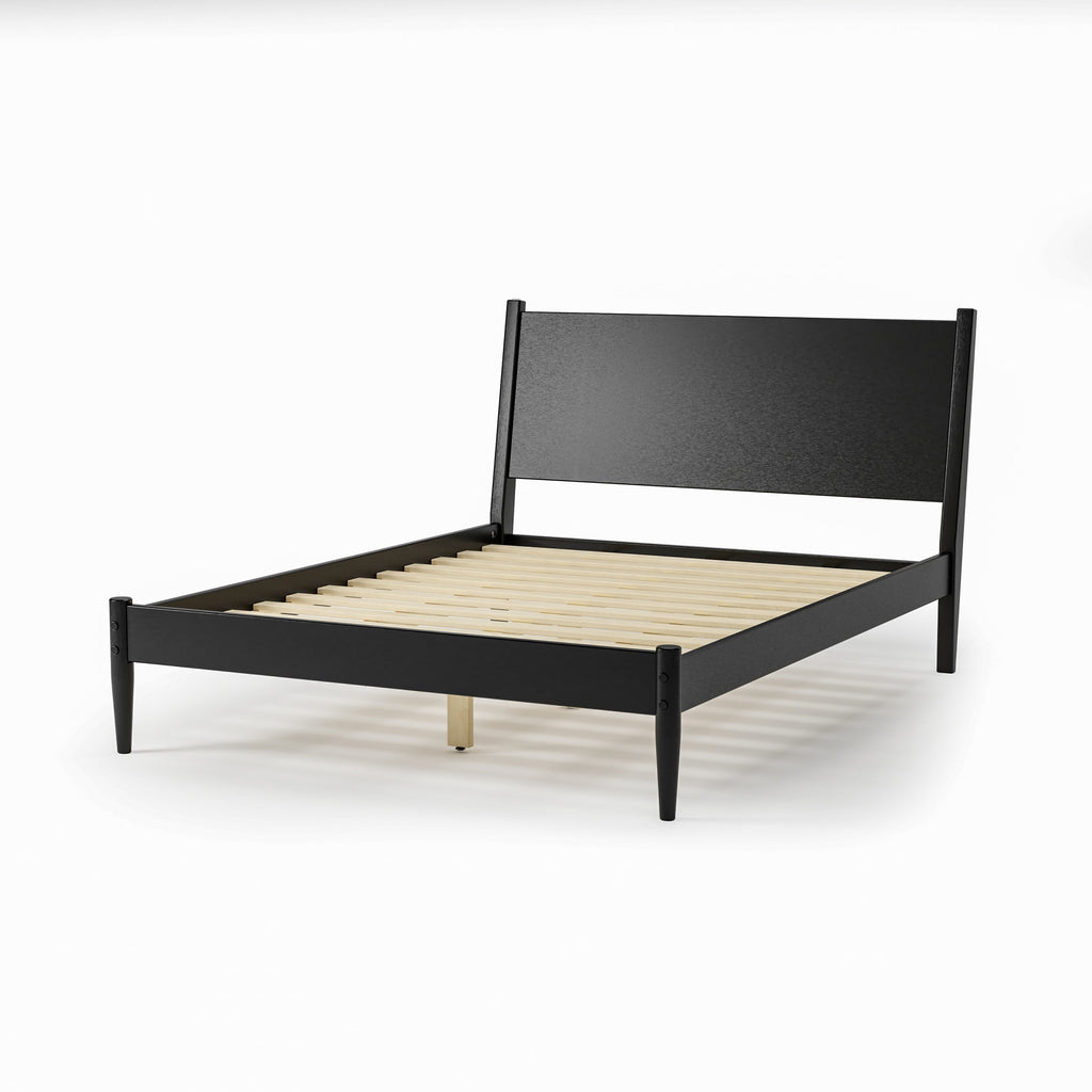 Letto a pannelli di metà secolo