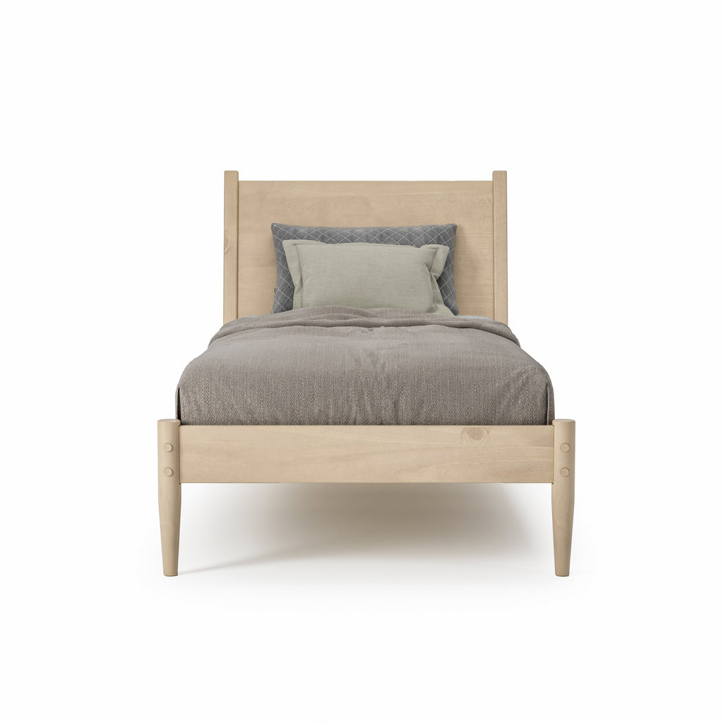 Letto a pannelli di metà secolo