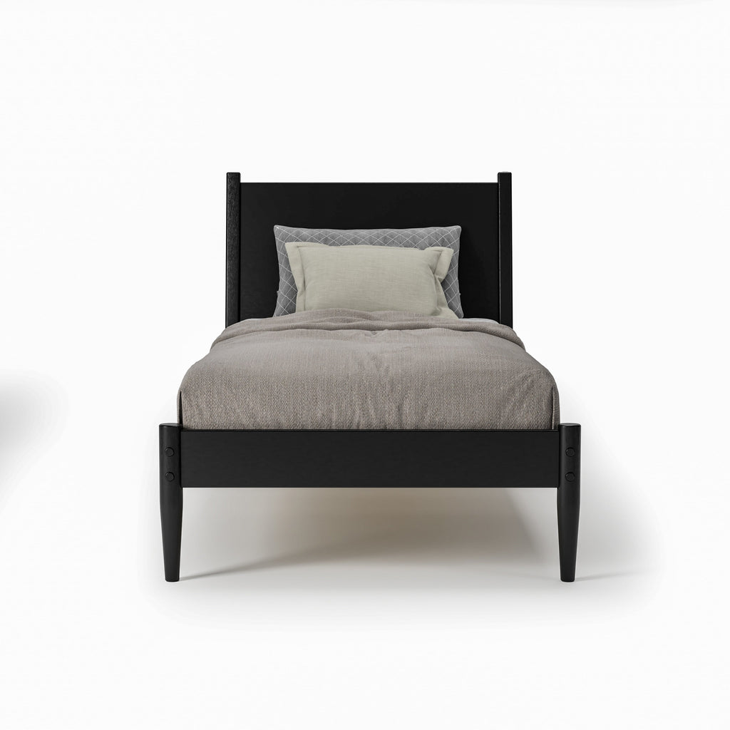 Letto a pannelli di metà secolo