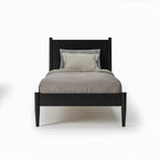 Letto a pannelli di metà secolo