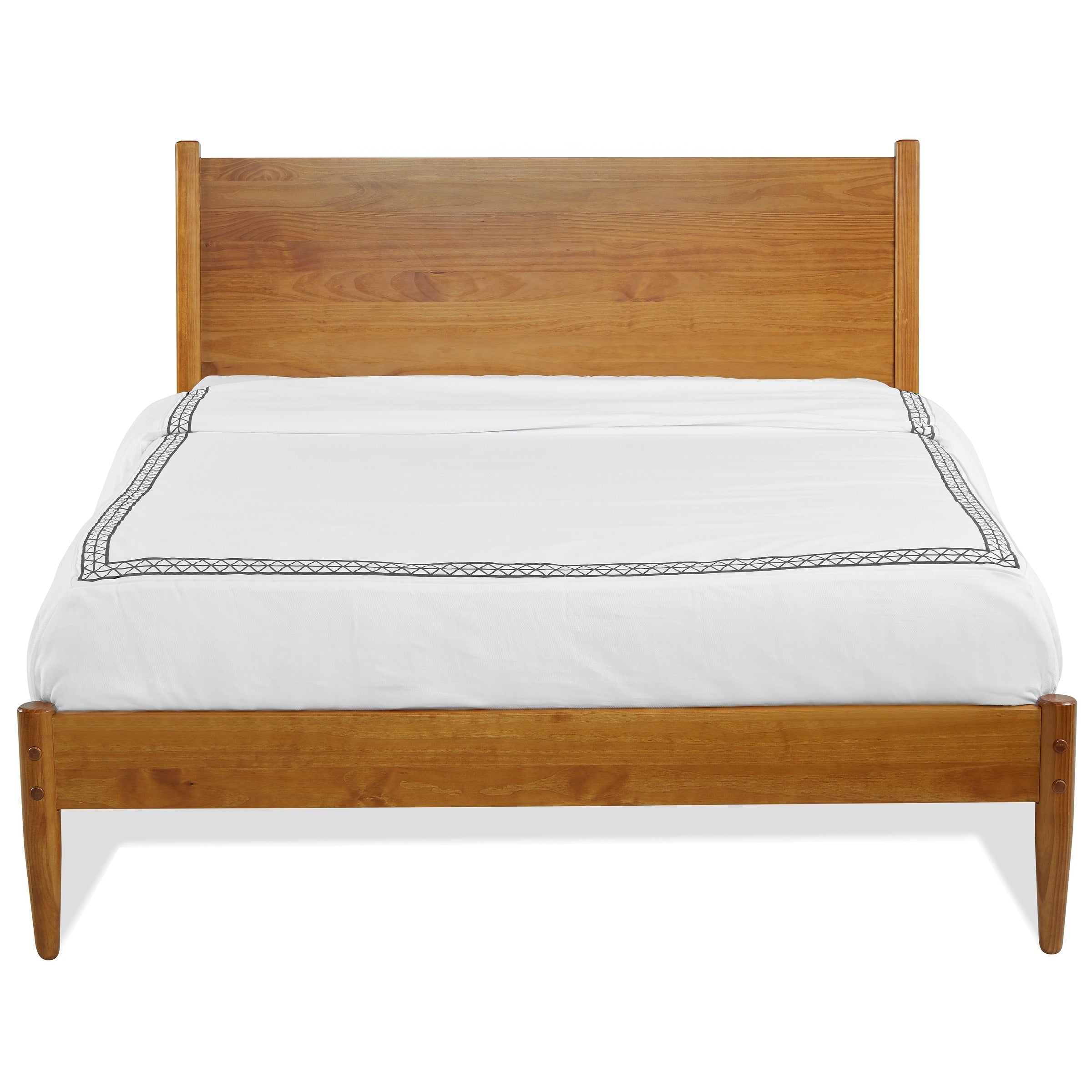 Letto a pannelli di metà secolo