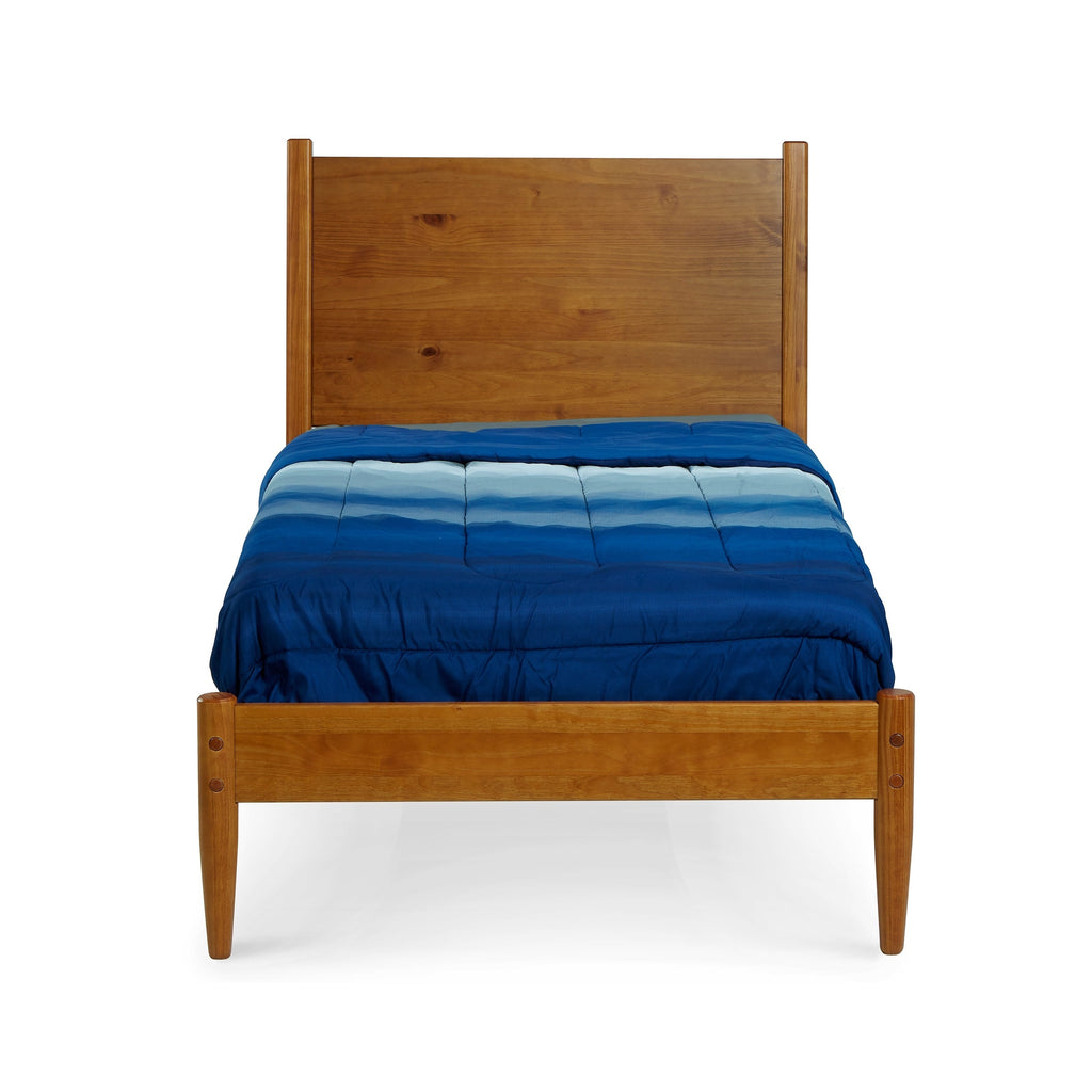 Letto a pannelli di metà secolo