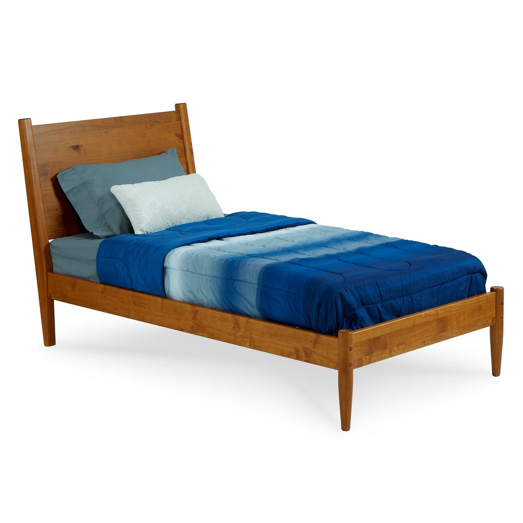 Letto a pannelli di metà secolo