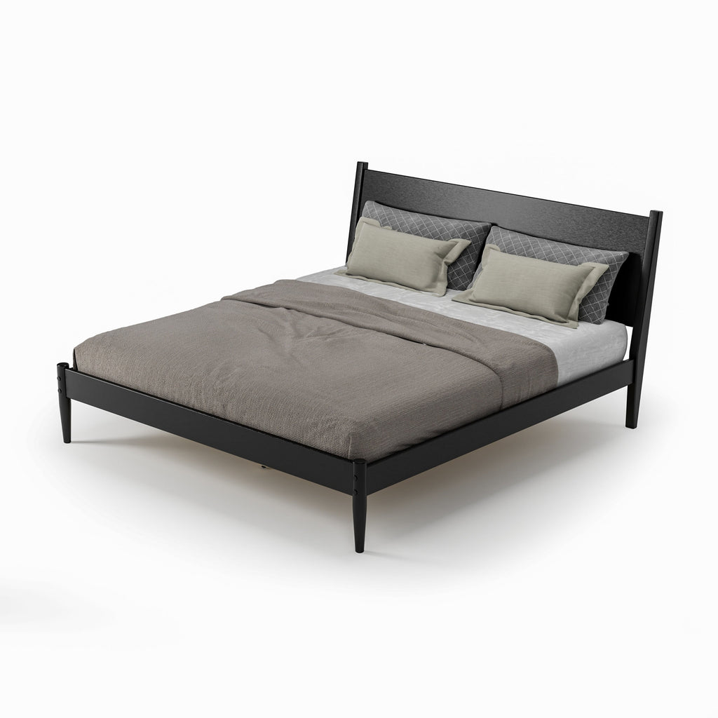 Letto a pannelli di metà secolo