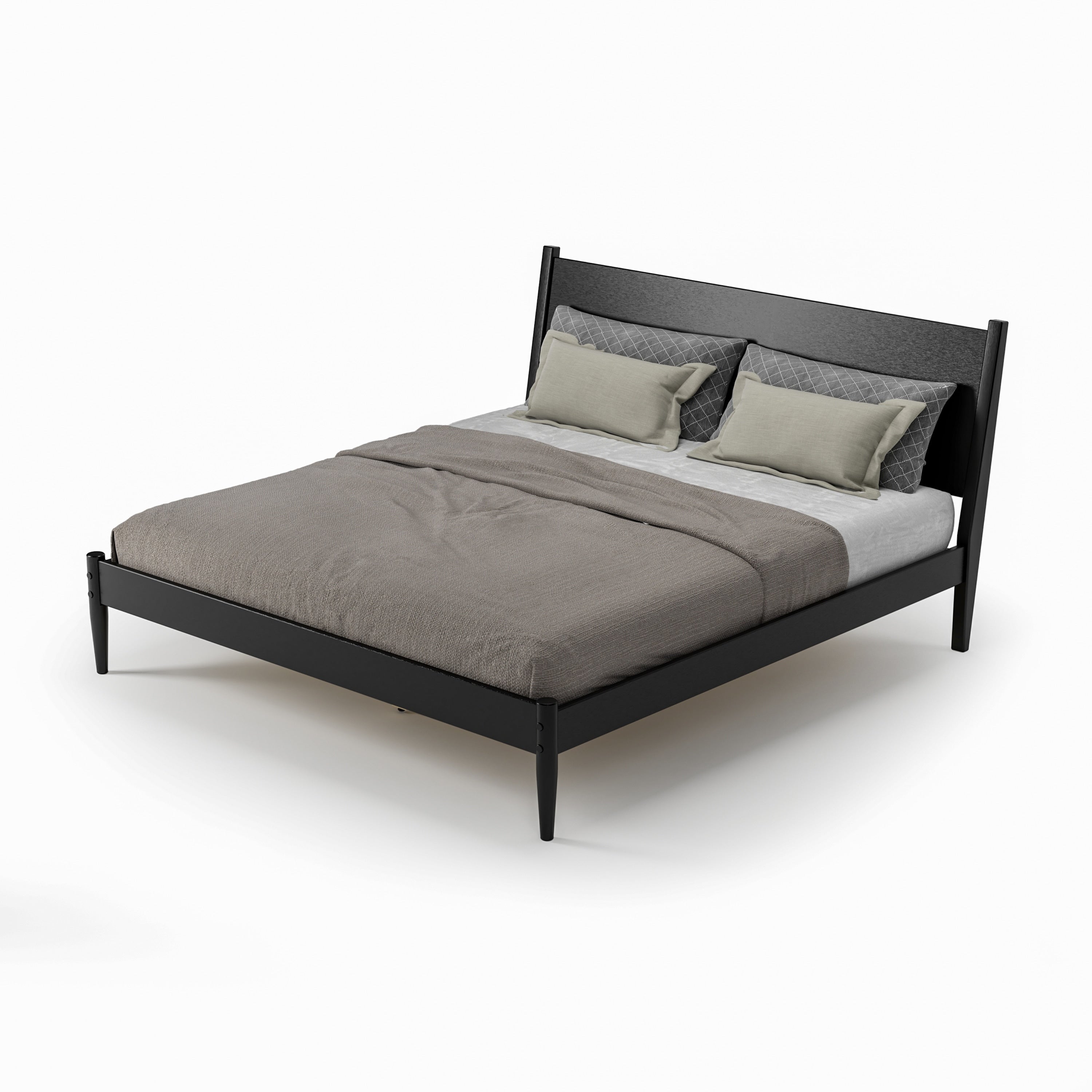 Letto a pannelli di metà secolo