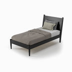 Letto a pannelli di metà secolo