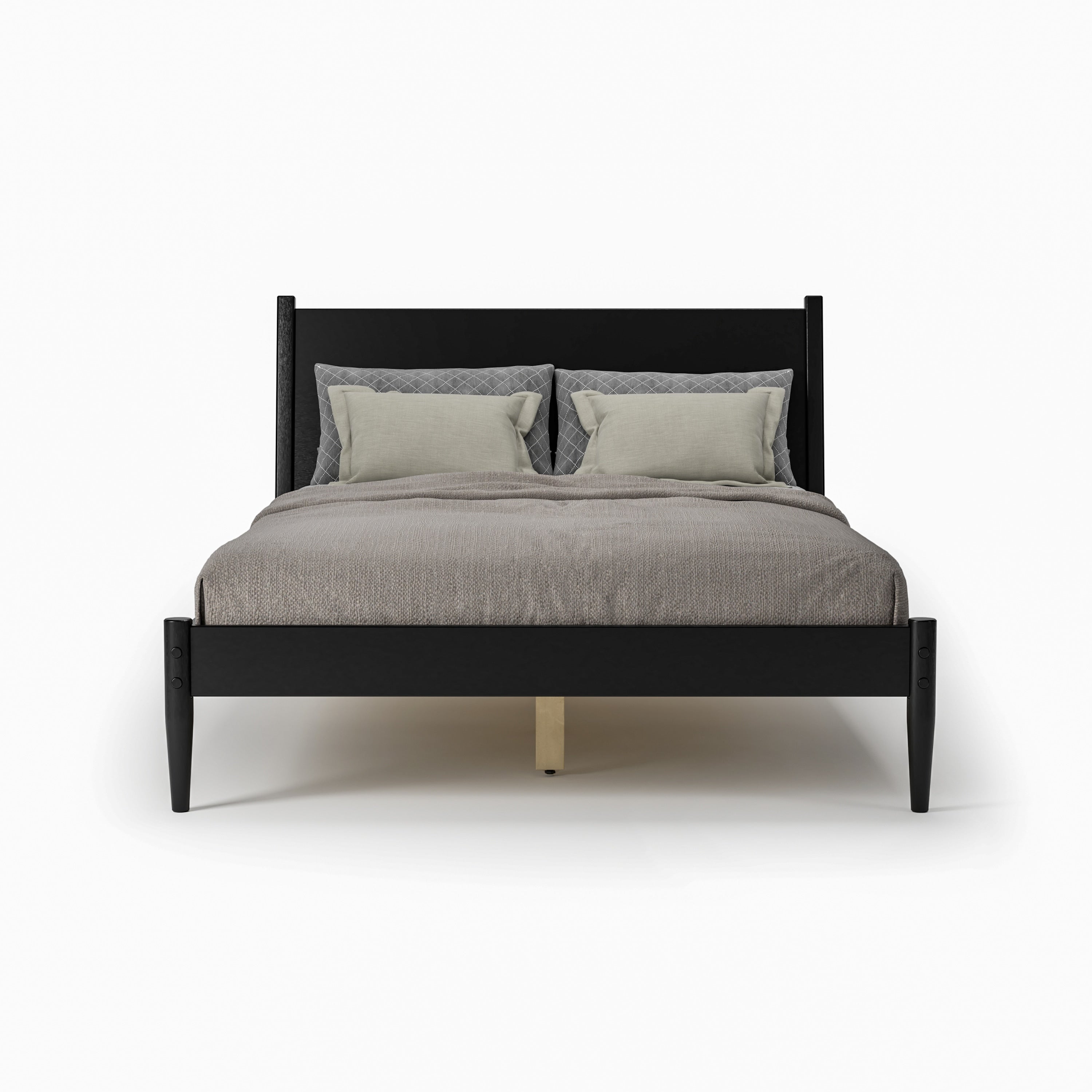 Letto a pannelli di metà secolo