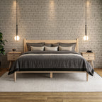 Letto a pannelli di metà secolo