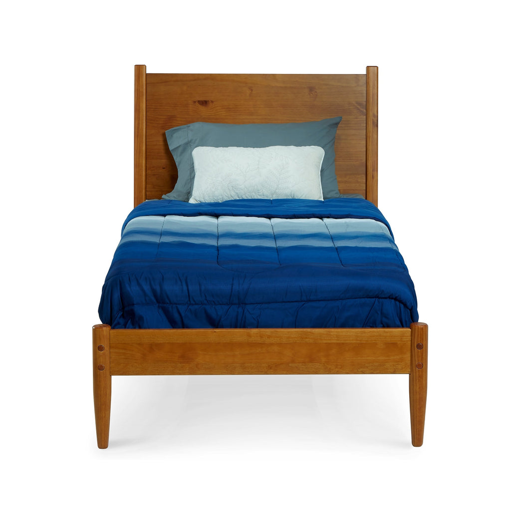 Letto a pannelli di metà secolo