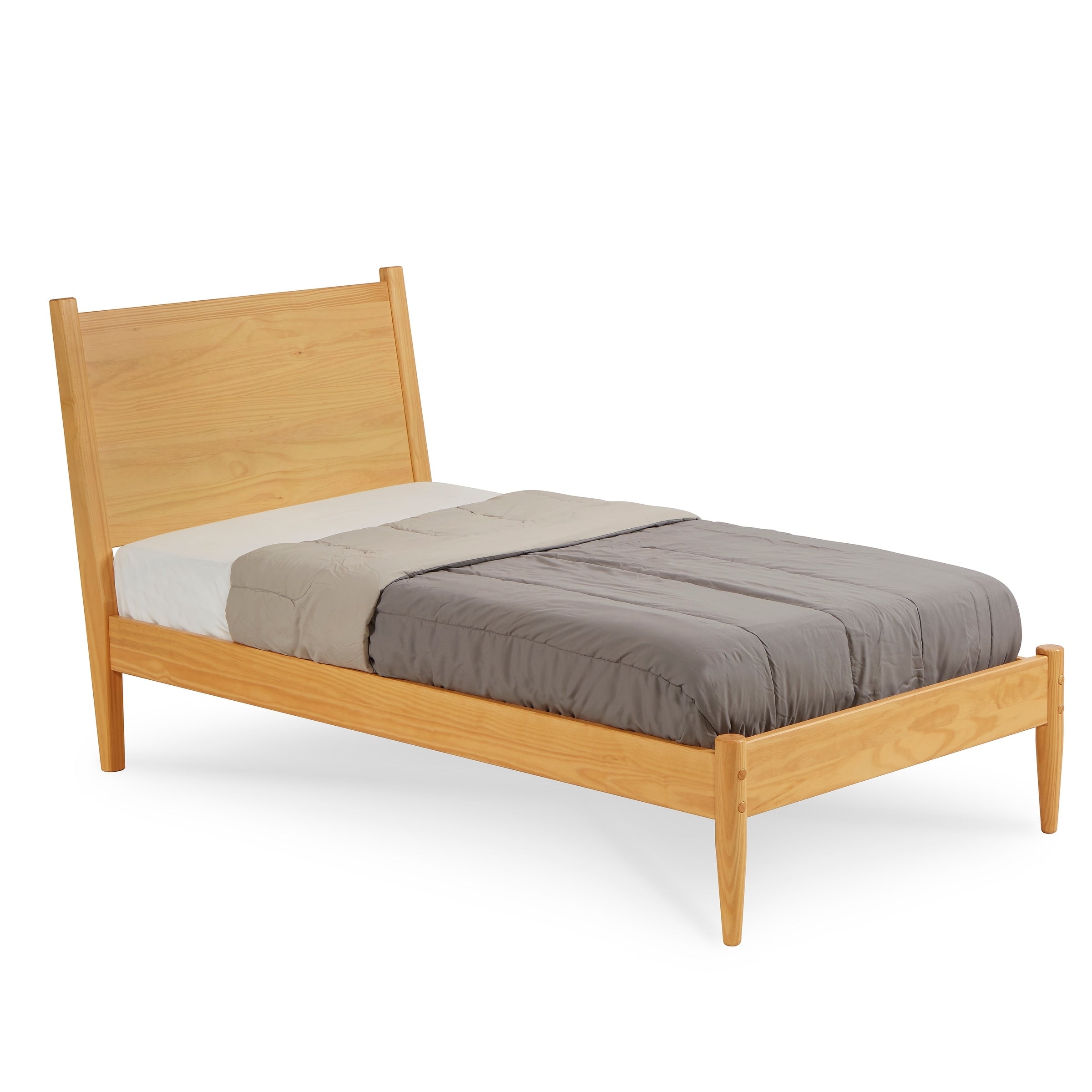 Letto a pannelli di metà secolo