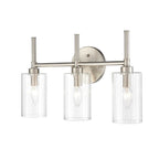 Lampada da tavolo per bagno Chastine di Millennium Lighting con paralumi in vetro trasparente bisellato
