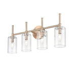 Lampada da tavolo per bagno Chastine di Millennium Lighting con paralumi in vetro trasparente bisellato