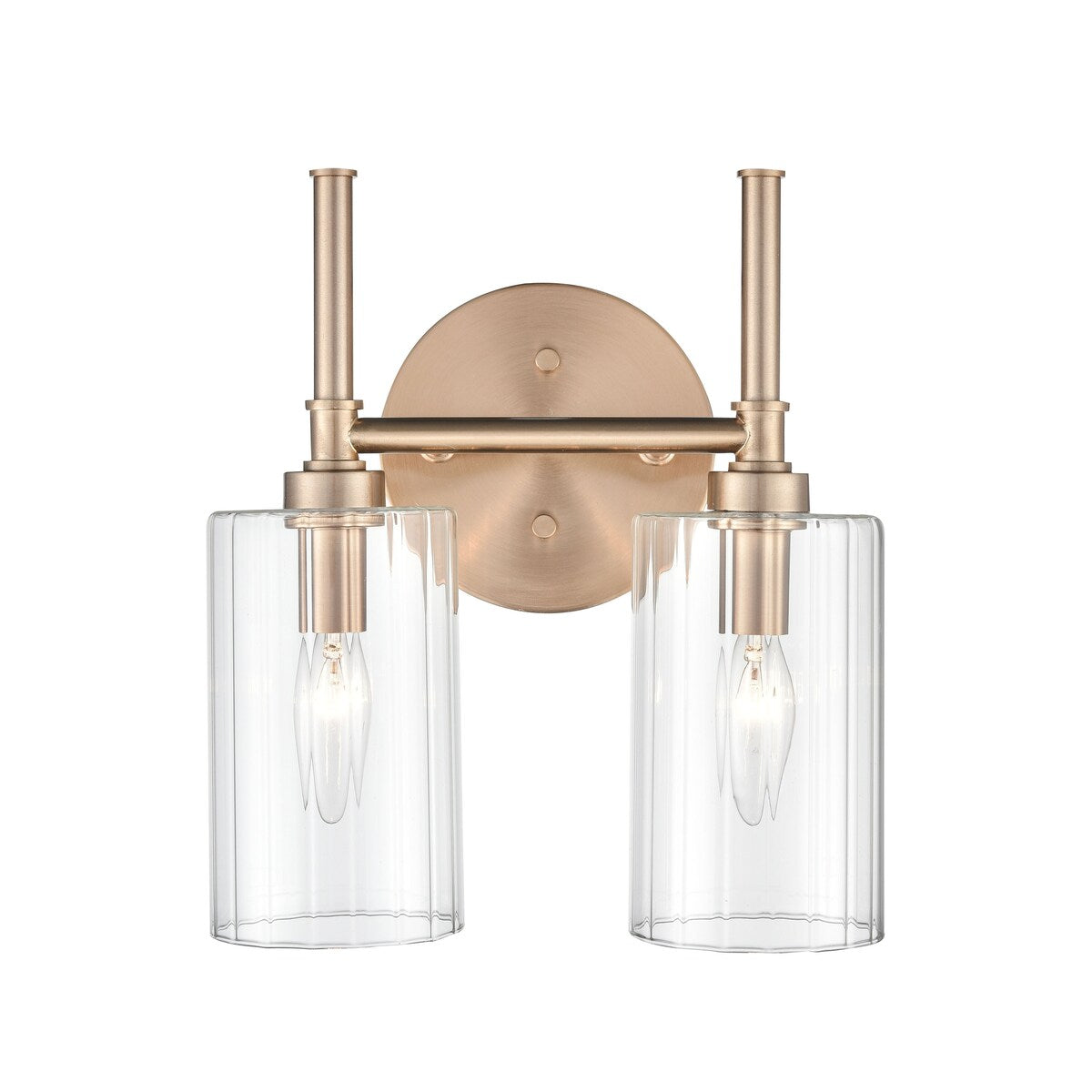 Lampada da tavolo per bagno Chastine di Millennium Lighting con paralumi in vetro trasparente bisellato