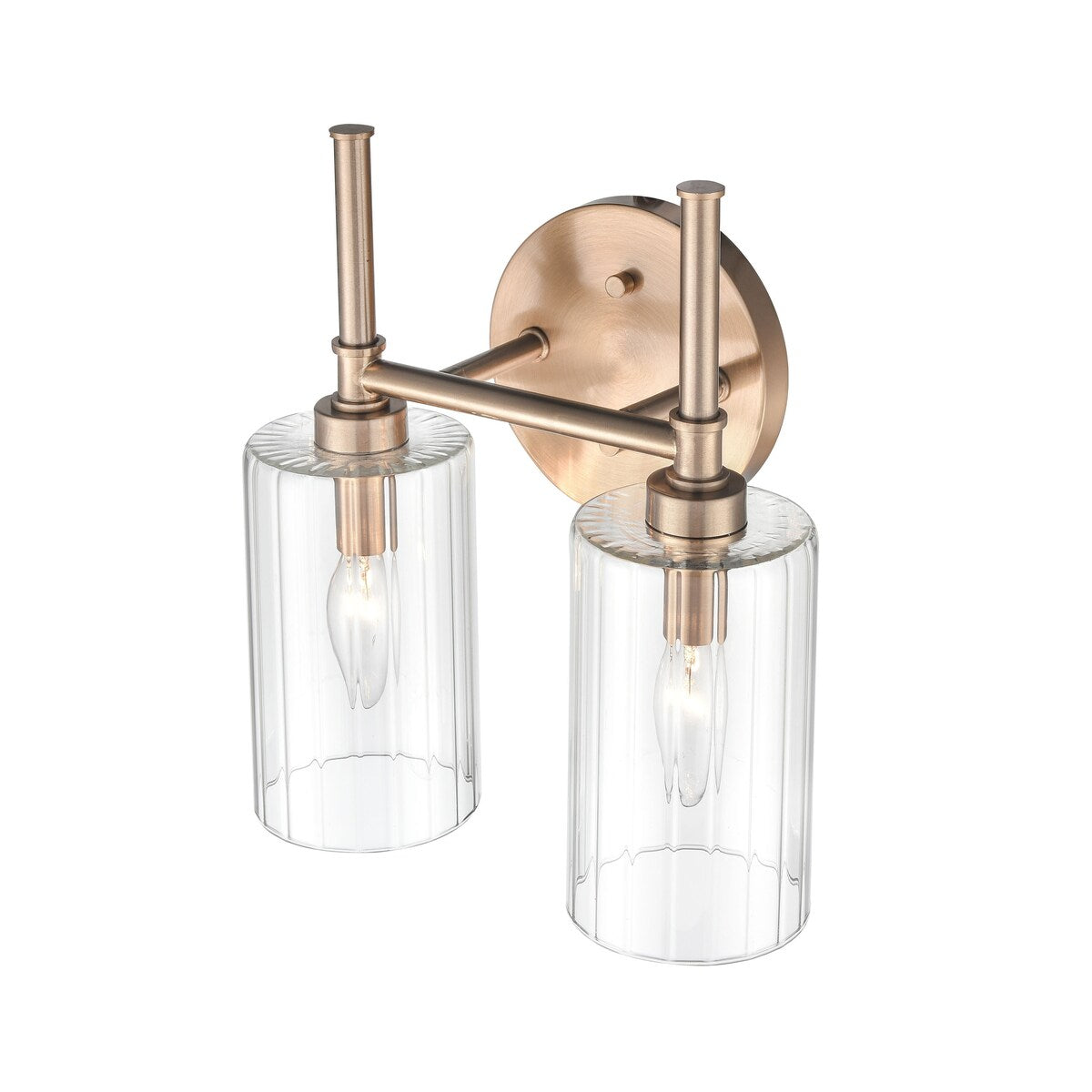 Lampada da tavolo per bagno Chastine di Millennium Lighting con paralumi in vetro trasparente bisellato