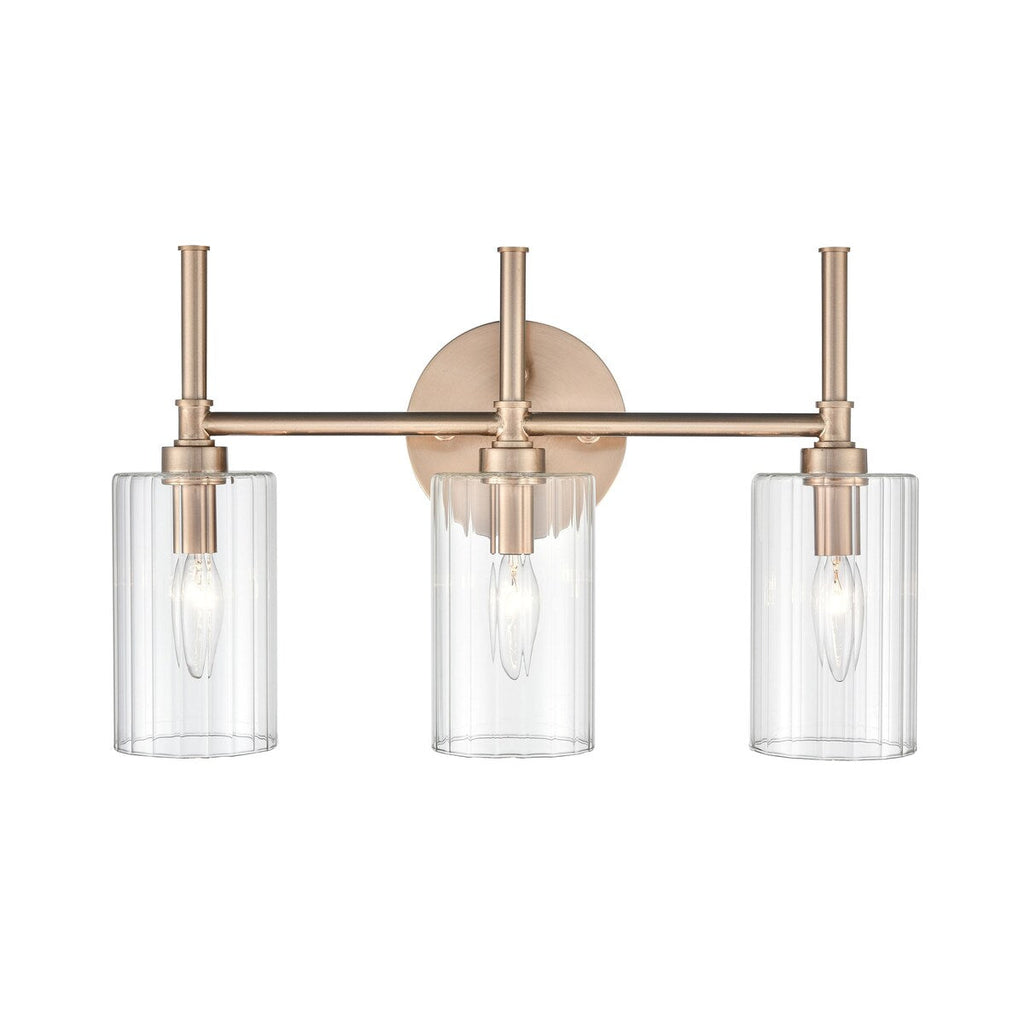 Lampada da tavolo per bagno Chastine di Millennium Lighting con paralumi in vetro trasparente bisellato