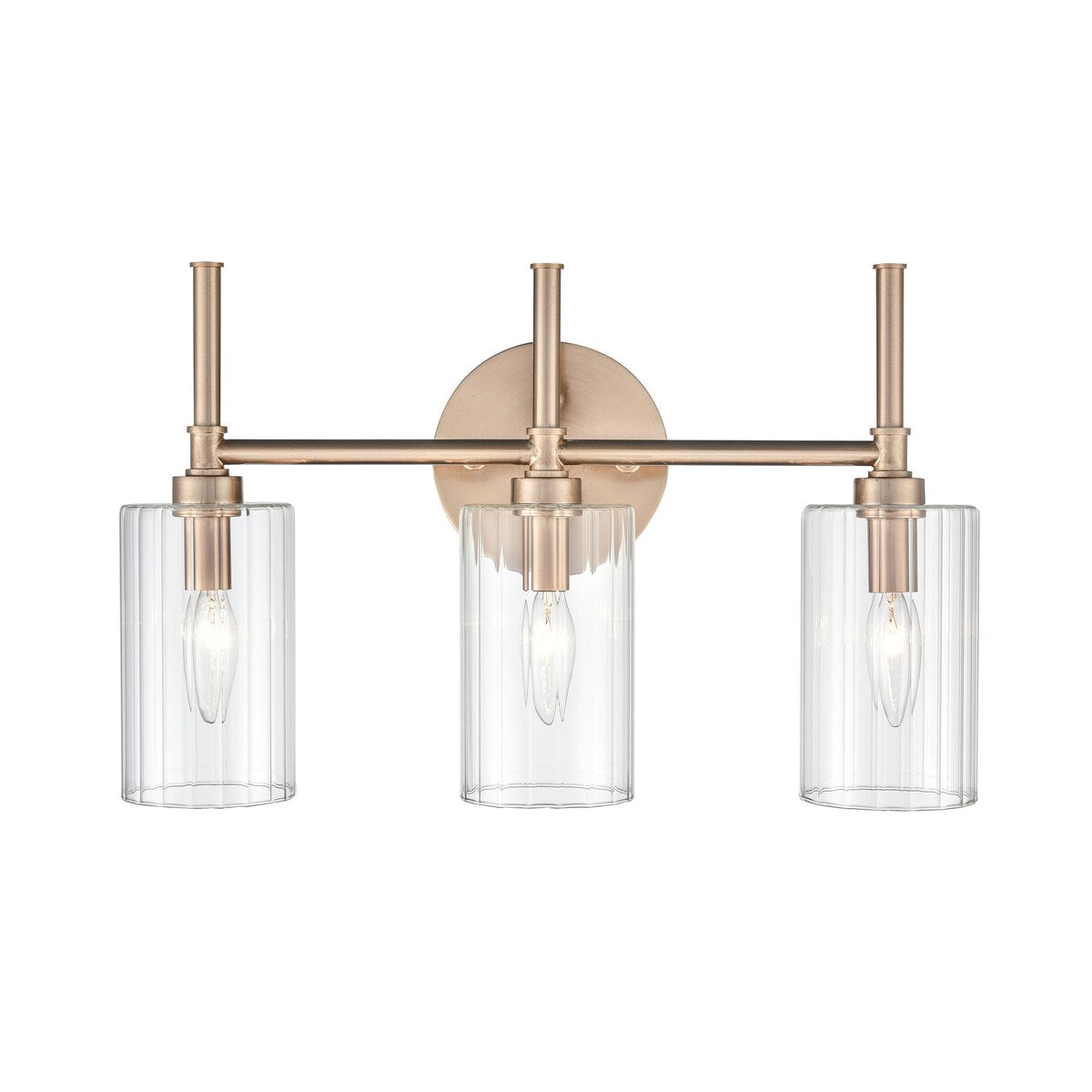 Lampada da tavolo per bagno Chastine di Millennium Lighting con paralumi in vetro trasparente bisellato