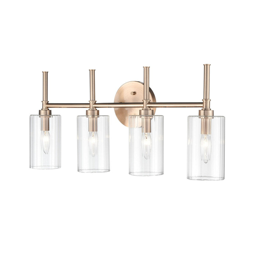 Lampada da tavolo per bagno Chastine di Millennium Lighting con paralumi in vetro trasparente bisellato