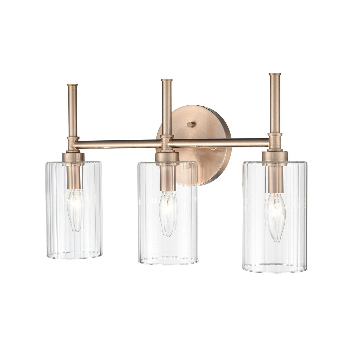 Lampada da tavolo per bagno Chastine di Millennium Lighting con paralumi in vetro trasparente bisellato