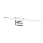 Lampada da toeletta lineare a LED dimmerabile cromata minimalista