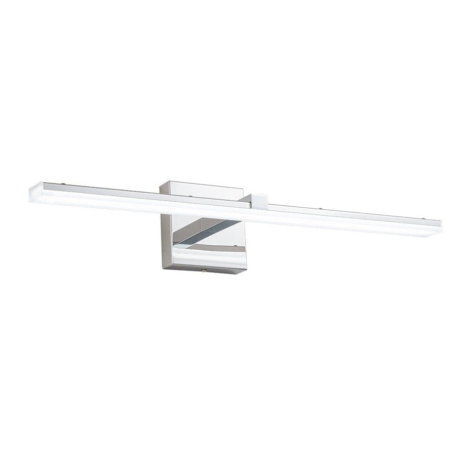 Lampada da toeletta lineare a LED dimmerabile cromata minimalista